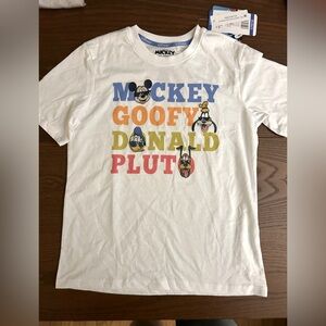 NWT Disney Unisex Kids Family Embroidered Characters Crewneck Tee various sizes